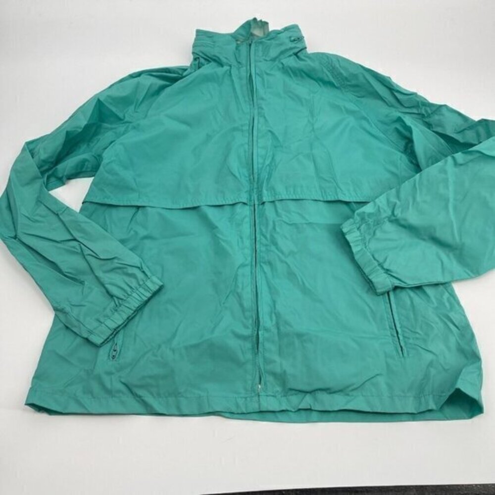 The Woolrich Woman Jacket M Surf Green Windbreaker Medium Nylon Vintage Ladies
